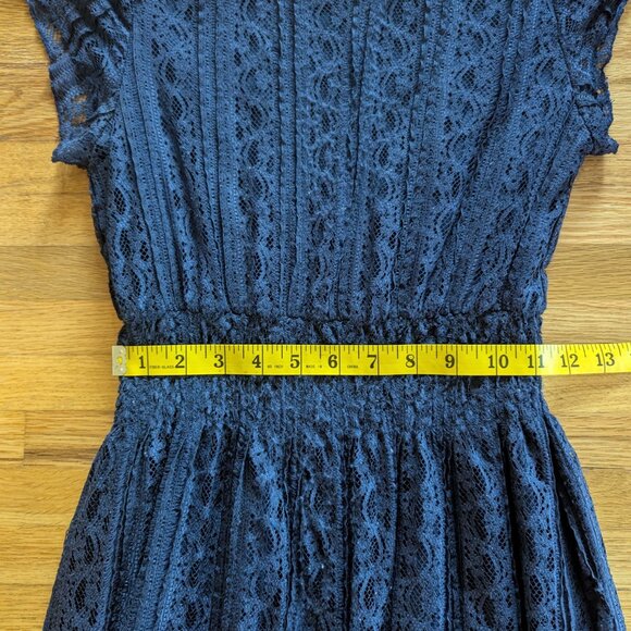Charlotte Russe Navy Lacy Dress, Large - Picture 8 of 9